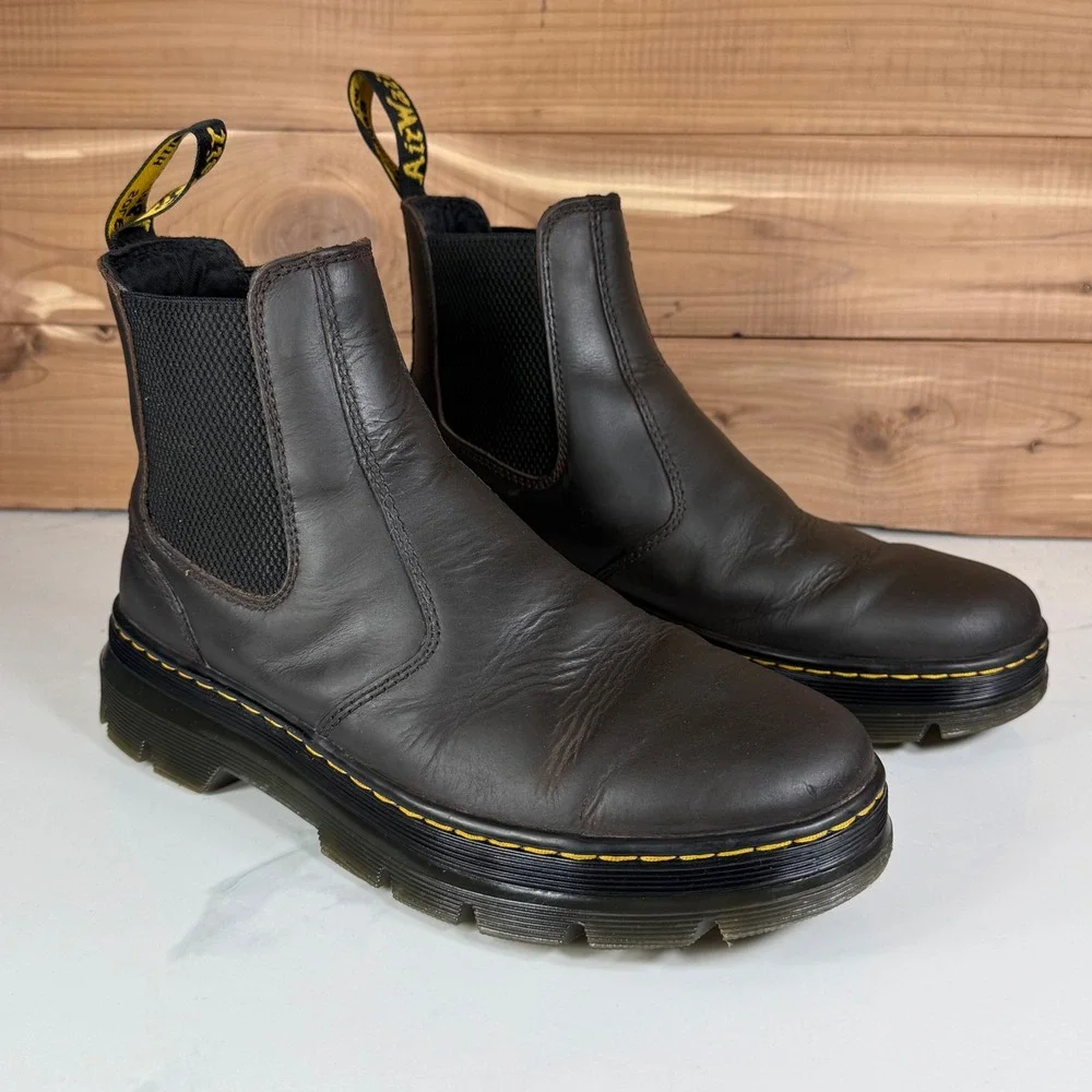 Dr. Martens Embury Crazy Horse Leather Casual‎ Boots Dark Brown Men's size 8